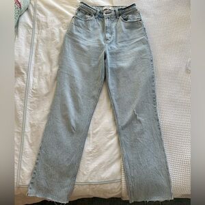 Abercrombie & Fitch, the ‘90s straight leg ultra high rise jean, curve love, 28